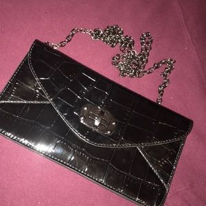 Black , Leather , Crossbody purse